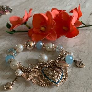 Betsey Johnson Blue Charm Bracelet